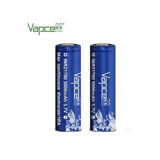 Vapcell INR21700 5000mAh 3.7V 12A สีนำ้เงิน ของแท้จากตัวแทนจำหน่าย