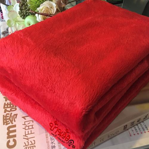1 pcs 04KK2212 ผ้าขนแมว ผ้าขนยาว 2 มิล หนา 2 มิล เนื้อนิ่ม สีแดง สำหรับทำตุ๊กตา จำนวน 1 ชิ้น