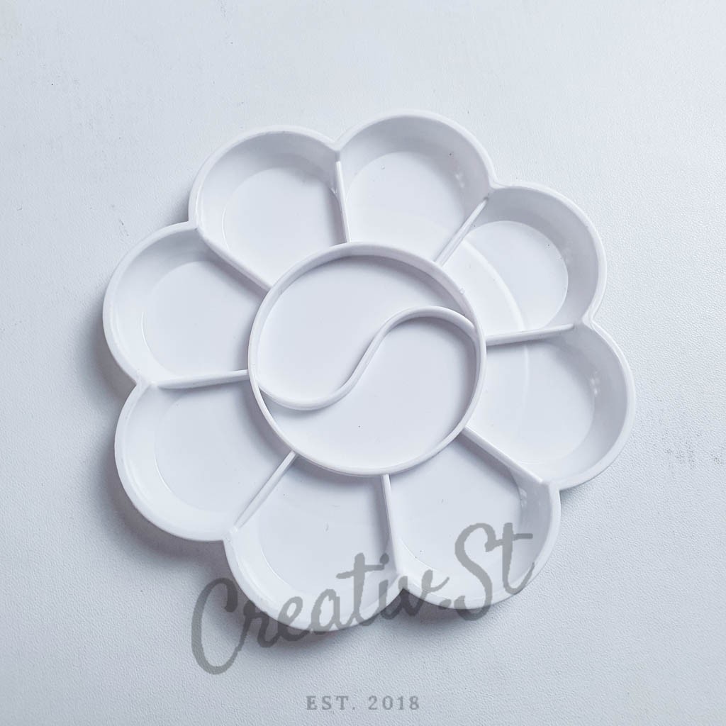 V-TEC Acrylic สีน้ํา Painting Palette Oil ฯลฯ ดอกขาวด้าน Rd135 Rd 185