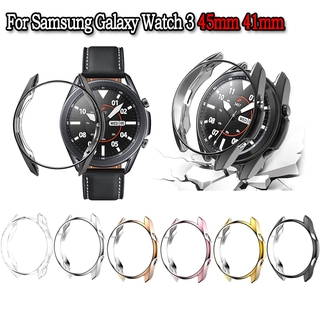 ชุบเคสป้องกันสำหรับ Samsung Galaxy Watch 3 45mm 41mm Watch3 Ultra Slim Soft TPU เคสกันกระแทก