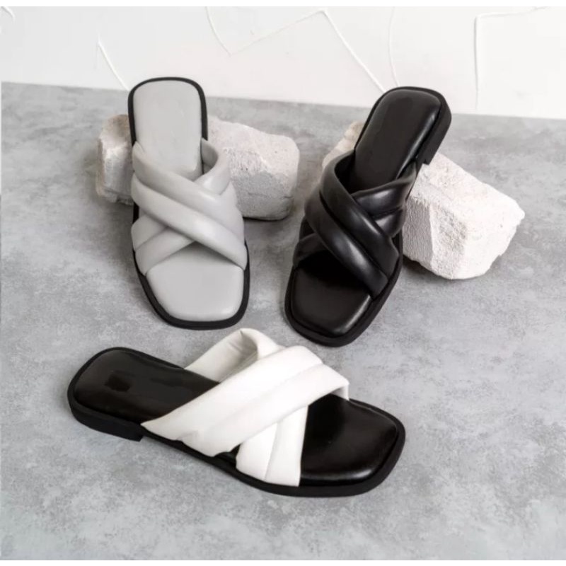 รองเท้าแตะผู้หญิงแบบสวม Viral/รองเท้าแตะผู้หญิงCross Foam