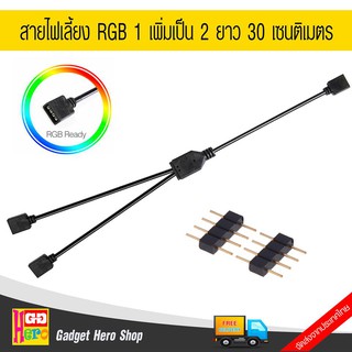 สายไฟเลี้ยง RGB 1 เพิ่มเป็น 2 ยาว 30 Cm.