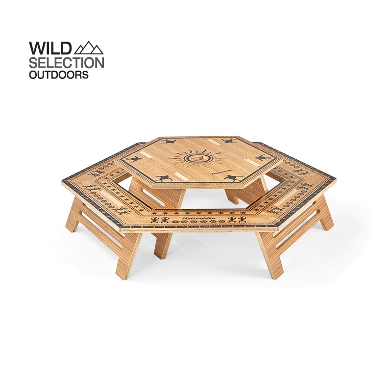 โต๊ะ Naturehike อุปกรณ์แคมป์ปิ้ง multi-layer board hexagon table NH21JU004