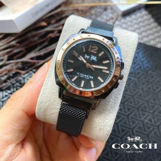 COACH WATCH 🧡 โคทขอบออริจินอล สายแม่เหล็กรมดำตัวใหม่ล่าสุด รับประกันถ่าน 1ปี รหัสสินค้าCO265