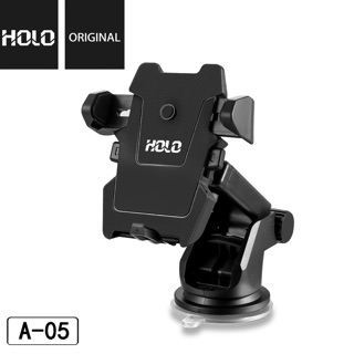 Holo Car Phone Holder A-05 ที่ยึดโทรศัพท์มือถือในรถยนต์ ที่ตั้งมือถือในรถ แท่นจับมือถือในรถ แบบติดดูดกระจก หรือ บนคอนโซล