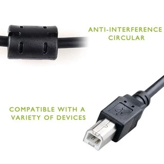 สาย USB 2.0 TO Printer cable AM/BM ยาว 1.8m 3m 5m 10m High Speed-ดำ
