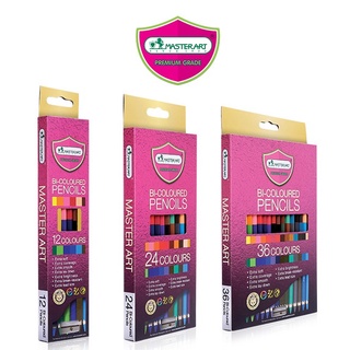 Master Art มาสเตอร์อาร์ต สีไม้ ดินสอสี ชนิด 2 หัว 12-36 สี