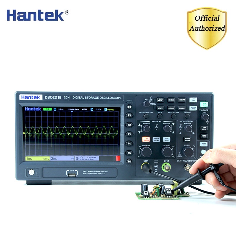 Hantek กล้องออสซิลโลสโคปดิจิทัล DSO2C10 DSO2C15 DSO2D10 DSO2D15 2 ช่องทาง 100Mhz 150Mhz แบบพกพา