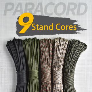 เชือกร่มชูชีพเส้นผ่าศูนย์กลาง 4 มม . 9 Strand Cores 5 สี 31 ม . 550 Paracord