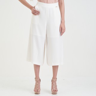 Guy Laroche Wide leg Pleat Pants กางเกง กีลาโรซ ขายาว ดีเทลหน้าหลัง (GR34WH)