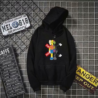 Yttq เสื้อกันหนาว มีฮู้ด ลาย KAWS พลัสไซซ์ ของขวัญวันเกิด สําหรับผู้ชาย เพาะกาย XQ