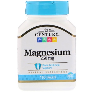 Magnesium 250mg แมกนีเซียม 250มก 110 เม็ด 21st Century