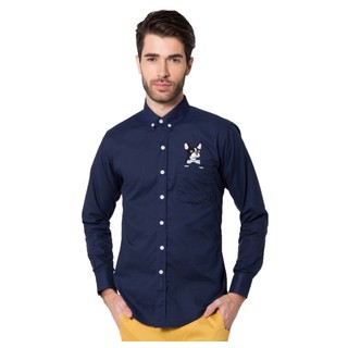 B&amp;B menswear &amp; Fashion เสื้อเชิ้ต Frenchie Holiday (NAVY BLUE)