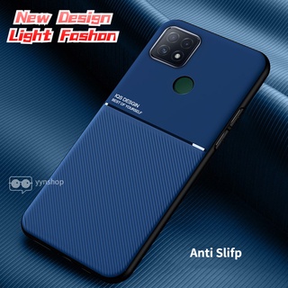 Ready Stock OPPO A15 2020 A15 Matte Phone Case Fashion Hard Soft Anti Shock Shockproof Casing TPU New Leather Magnetic