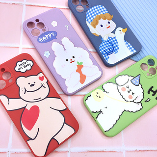 case i7+/12/12pro/12promax พร้อมส่งจากไทย!!เคสนิ่มด้านในซัพกำมะหยี่ เคสการ์ตูนเคสกันเลนส์กล้อง เคสกันกล้อง