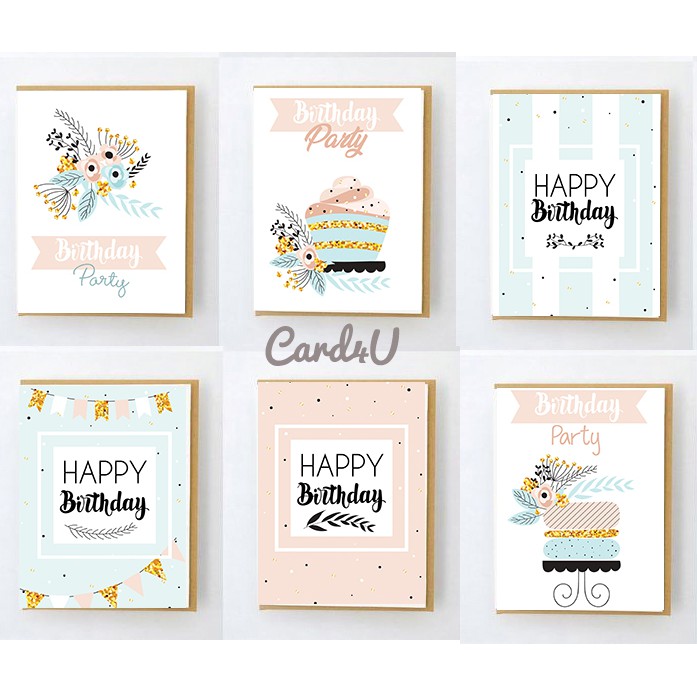 (พร้อมส่ง) การ์ดอวยพรวันเกิด (birthday Card) มีให้เลือก 6 แบบ