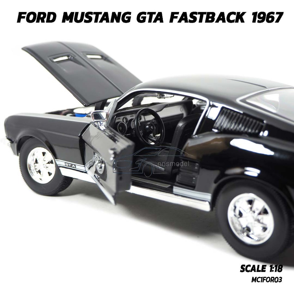 โมเดลรถม สแตง Ford Mustang Gta Fastback 1967 ส ดำ Scale 1 18 Model รถจำลองสมจร ง ประกอบสำเร จ พร อมต งโชว Maisto Shopee Thailand