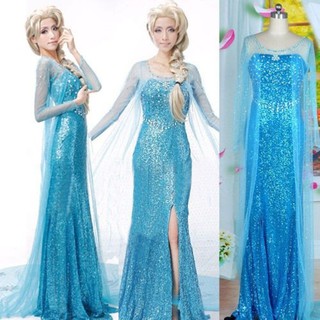 ชุดเดรสกระโปรงคอสเพลย์ Frozen Elsa