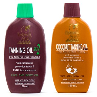 HAWAIIAN STYLE TANNING OIL SPF2 &amp; COCONUT TANNING OIL SPF2 ❤❤