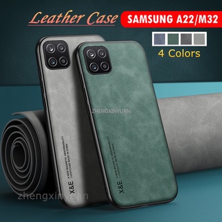 เคสโทรศัพท์มือถือหนัง กันกระแทก พร้อมแผ่นโลหะ แม่เหล็ก หรูหรา สําหรับ Samsung Galaxy A72 A53 A22 5G A22 4G M32 S21FE