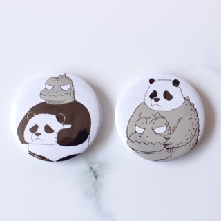 เข็มกลัด Switch Panda แพคคู่จำนวน 2 ชิ้น : Gardon&amp;Gonda เวอร์ชั่น Real