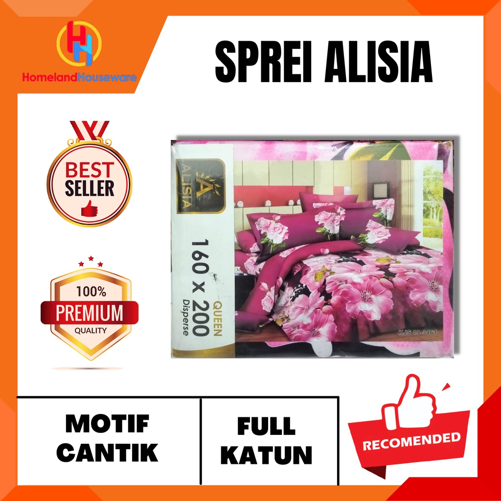 KATUN ALISA QUEEN BED SHEET / แผ่นผ้าฝ้าย / แผ่น ALISA / ของขวัญที่ยินดี