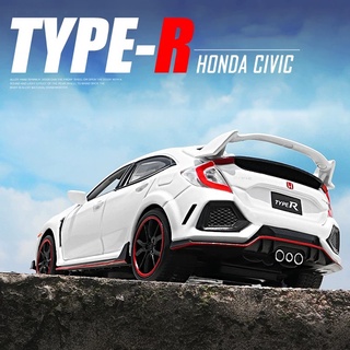 โมเดลรถยนต์ Honda Civic Type-R สเกล 1:32 ของเล่นสําหรับเด็กผู้ชาย ของขวัญวันเกิด