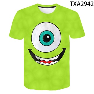 เสื้อยืดลําลอง พิมพ์ลาย Monster inc HD 3D แฟชั่นฤดูร้อน สําหรับเด็กผู้หญิง และเด็กผู้ชาย 2022