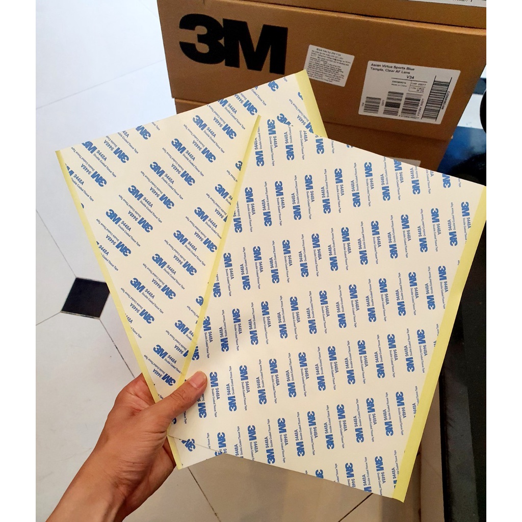 เทปสองหน้าทนความร้อน A4 3M 2 แผ่น 9448 (9448A) กาวยางหนังและกล้อง