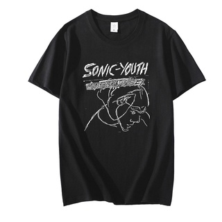 เสื้อยืดคอกลมแขนสั้นแฟชั่น Sonic Youth Rock Band Oversize &lt;2022&gt;