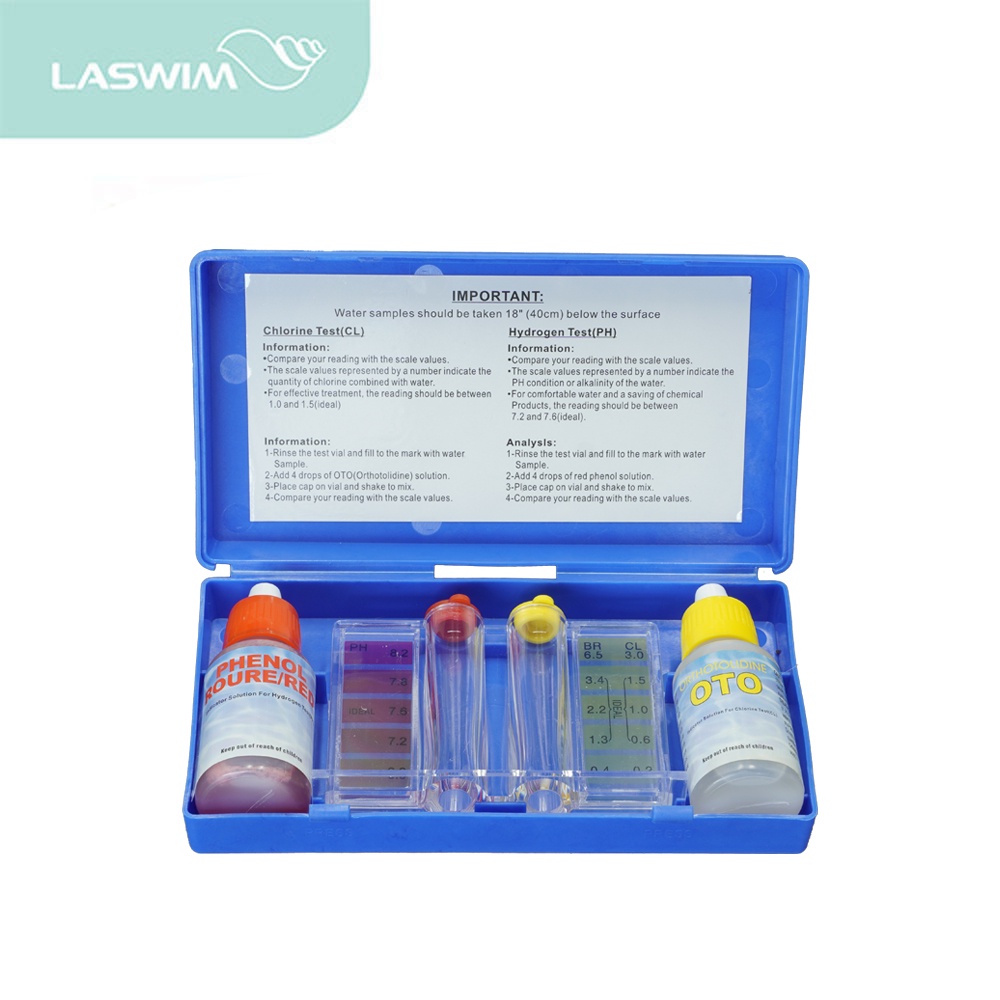 Laswim ชุดวัดทดสอบสภาพน้ำ Basic PH & CL test kit
