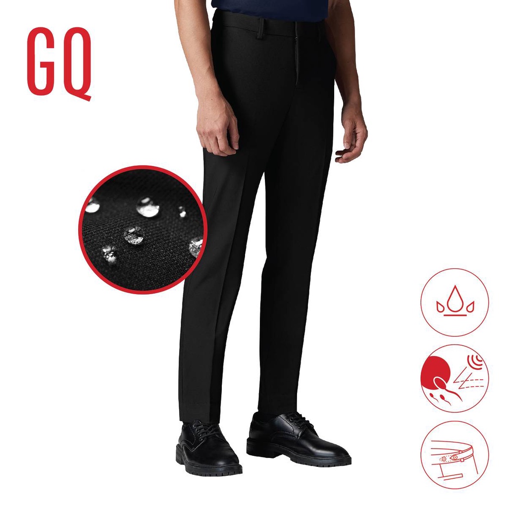 เจาะลึกสเปค GQ Perfect Pants™: กางเกงขายาวผ้าสะท้อนน้ำสีดำ ที่คุณต้องรู้ก่อนตัดสินใจ