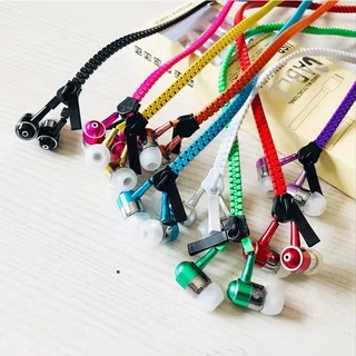 Zipper EarPhone หูฟังแบบรูดซิปพร้อมไมโครโฟน SZ-001WT หูฟังพร้อมไมค์โครโฟน หัวแจ๊คขนาด 3.5 มม. คุณภาพดี
