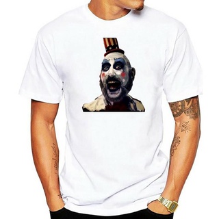 เสื้อยืดพิมพ์ลายแฟชั่น ใหม่ เสื้อยืดลําลอง แขนสั้น พิมพ์ลาย CAPTAIN SPAULDING ROB ZOMBIE DEVILS REJECT สีดํา สําหรับผู้ช