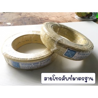 สายโทรศัพท์ภายในมาตรฐาน  2 / C NO. 2C  22 AWG.  ยี่ห้อ HAMMER