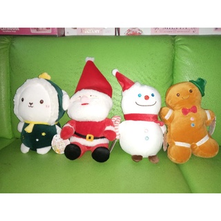 (set4ตัว) ตุ๊กตาคริสต์มาสซานต้า Christmas doll ขนาด 6.5 นิ้ว ขนมผิง สโนว์แมน