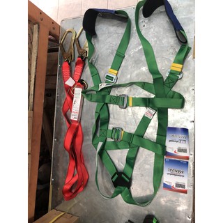 เข็มขัดเซฟตี้ปีนเสาแบบเต็มตัว Full Body Hardness with Double webbing lanyard+absorber ยี่ห้อ YAMADA รุ่น FH797