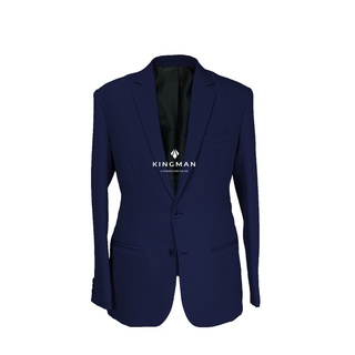 KINGMAN Blazer Slim Navy เบลเซอร์ สีกรม สูทผู้ชาย เสื้อสูทผู้ชาย ตัดสูท ชุดสูท สูท ชุดสูทผู้ชาย