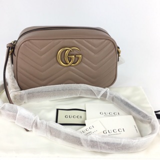 New gucci marmont camera size 24 ปี 2019 สีเบจ