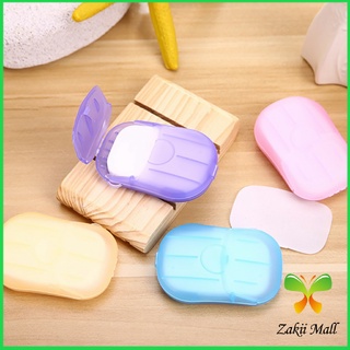 Zakii Mall สบู่เเผ่น แบบพกพา หอมกลิ่นกุหลาบ  Paper soap