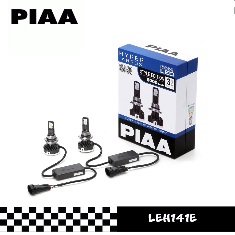 PIAA ชุดหลอดไฟ LED Hyper Arros 6000K-H4/48/H9/H11