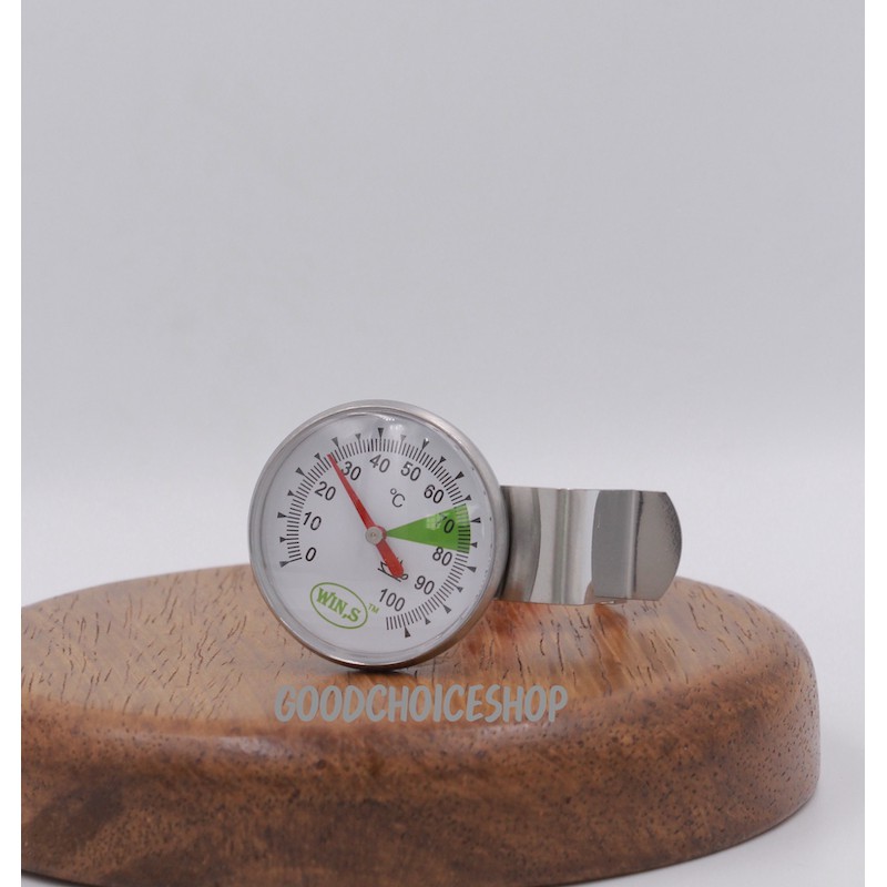 พร้อมส่ง WIN's ที่วัดอุณหภูมิกาแฟ สแตนเลส 0-100°C เทอร์โมมิเตอร์ หน้าปัดแบบเข็ม Coffee thermometer