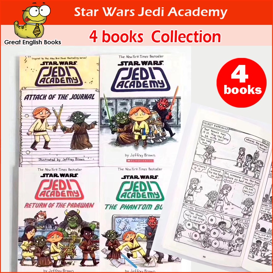 พร้อมส่ง ชุดหนังสือการ์ตูนภาษาอังกฤษ Star Wars Jedi Academy 4 Books Collection