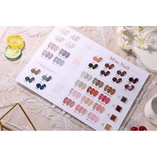 สีทาเล็บเจล Miss Nail ชุด36สี สีเจลไซรัป แถมชาร์ทสีสวยมาก สีใสๆ สีสวย ขวดขนาด 14ml พร้อมส่งจากไทย