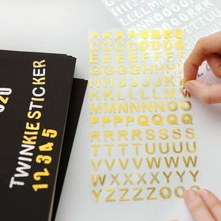 สติกเกอร์ ตัวอักษร &amp; ตัวเลข ⭐️ Alphabet A-Z &amp; Numbers 0-9 Font Letter DIY Sticker Stickers สติ๊กเกอร์ ไดคัท mimisplan