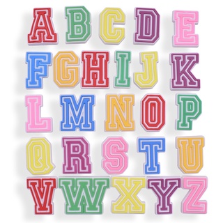 ตัวอักษรเจลลี่น่ารัก Crocs อุปกรณ์เสริมตัวอักษร Jibbits Charm A-Z ตัวอักษร Jibits Crocks รองเท้า Charms ตกแต่งสําหรับเด็ก