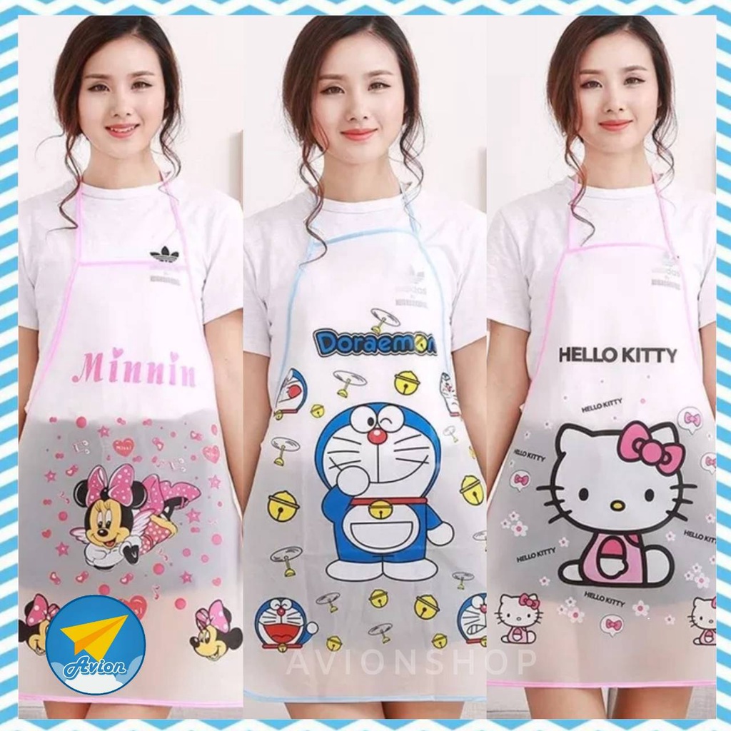 Avionshop - ผ้ากันเปื้อนน่ารัก ลายการ์ตูน สำหรับเด็ก ผ้ากันเปื้อนในครัว