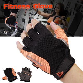 พร้อมส่ง (New) Fitness Glove ถุงมือปั่นจักรยาน ถุงมือออกกำลังกาย ถุงมือฟิตเนส แบบสั้น รุ่น 046