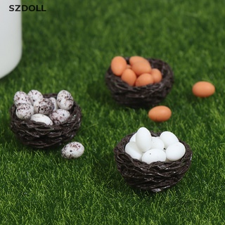 [cxSZDOLL]  1:12 Dollhouse miniture Birds nest egg Toy model Doll Room Accessories  DOM