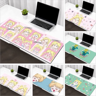 ✨แผ่นรองเมาส์ แบบผ้า Waterproof large mouse pad Cartoon pictures เซเลอร์มูนแผ่นรองนักเรียนที่น่ารัก